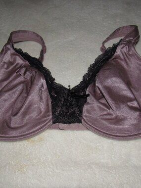 Curvation Purple/Black Unlined Bra Size 38DD USED